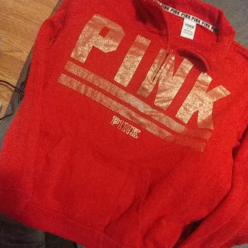 VS Pink collared pull over